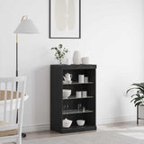 Vidaxl led sideboard zwart eiken 60,5 x 37 x 100 cm bewerkt hout