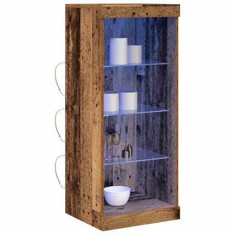 Vidaxl led sideboard oudhout 41 x 37 x 100 cm bewerkt hout
