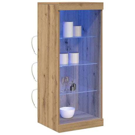 Vidaxl led sideboard artisan eiken 41 x 37 x 100 cm bewerkt hout