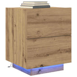 Vidaxl nachtkastje artisan eiken 45 x 40 x 55 cm bewerkt hout