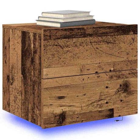 Vidaxl nachtkastje oudhout 50 x 39 x 41 cm bewerkt hout