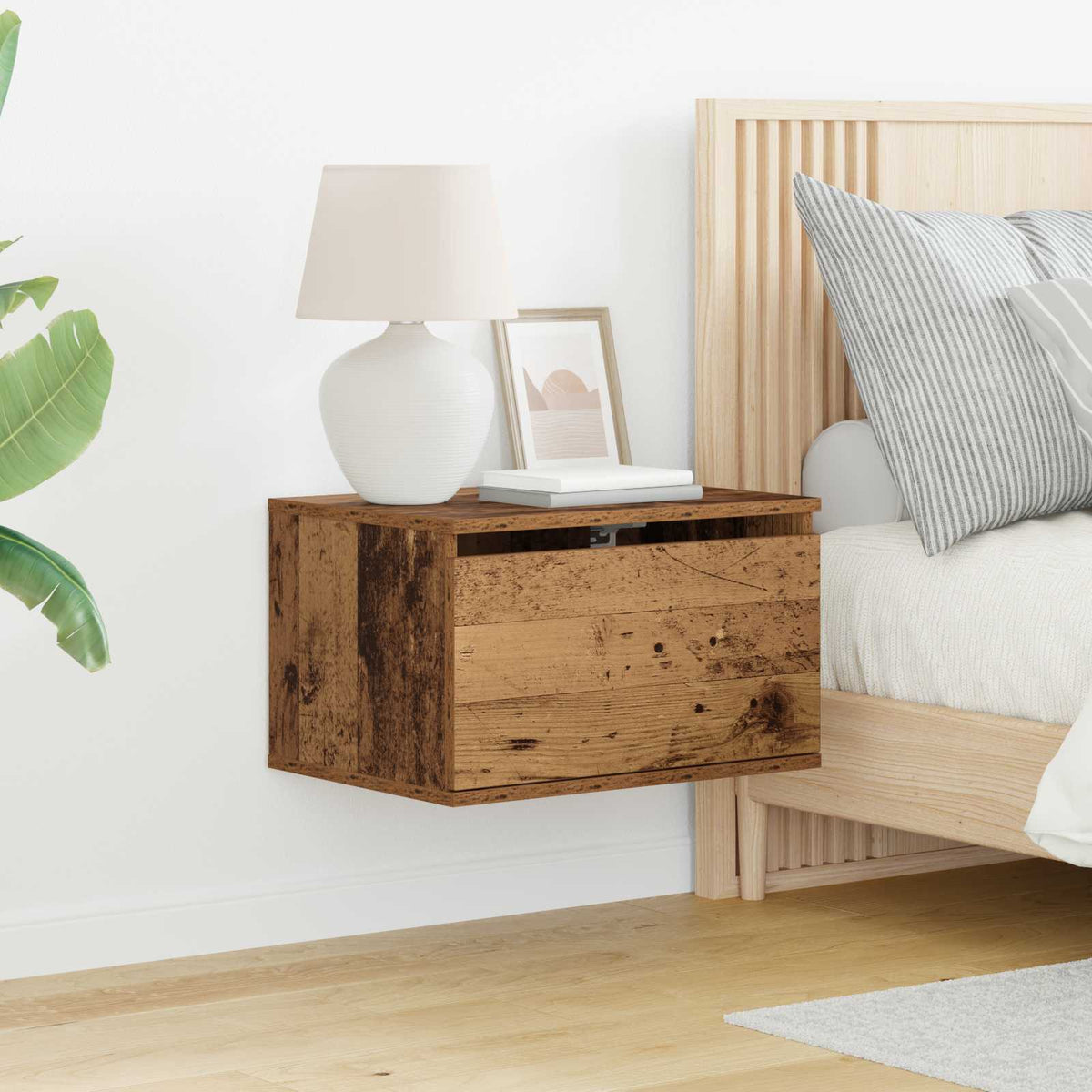 Vidaxl wandkastje oudhout 50 x 36 x 30 cm bewerkt hout
