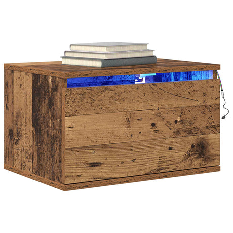 Vidaxl wandkastje oudhout 50 x 36 x 30 cm bewerkt hout