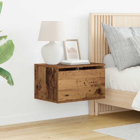 Vidaxl wandkastje 2 st oudhout 50 x 36 x 30 cm bewerkt hout
