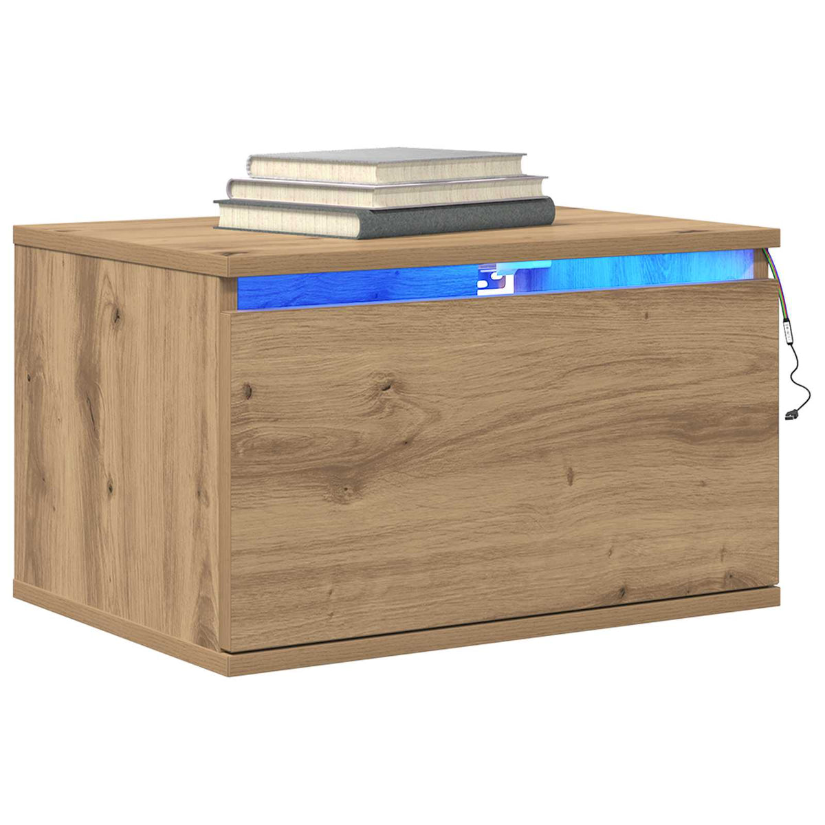 Vidaxl wandkastje artisan eiken 50 x 36 x 30 cm bewerkt hout