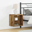 Vidaxl wandplank met led-verlichting 2 st bruin 40 x 28,5 x 40 cm