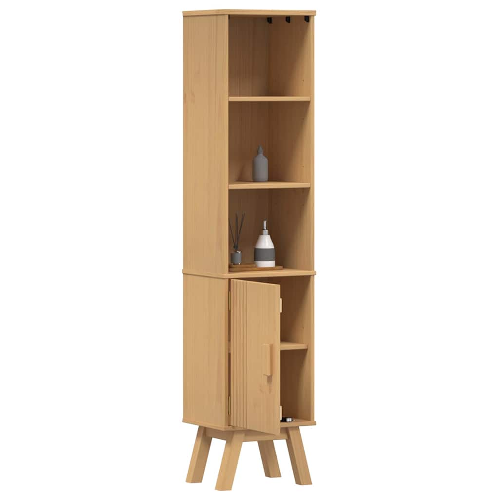 Vidaxl badkamerkast olden bruin 35 x 30 x 159 cm massief grenenhout
