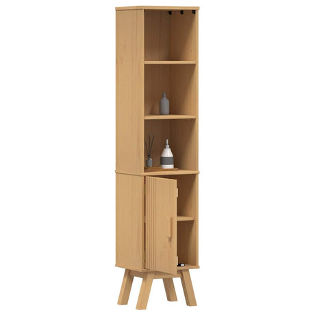 Vidaxl badkamerkast olden bruin 35 x 30 x 159 cm massief grenenhout
