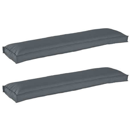 Vidaxl pallet kussen set 2 pcs antraciet 150 x 40 x 8 cm oxford stof
