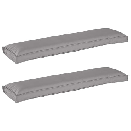 Vidaxl pallet kussen set 2 pcs grijs 150 x 40 x 8 cm oxford stof