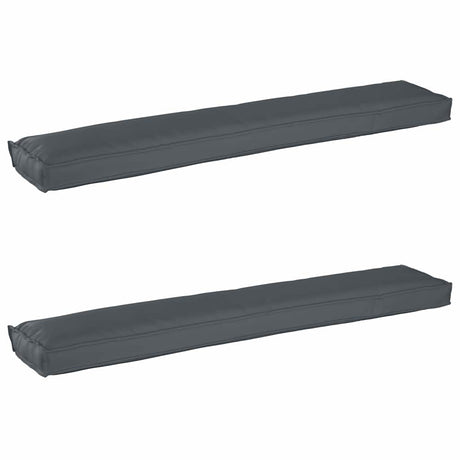 Vidaxl pallet kussen set 2 st oxford stof antraciet 200 x 40 x 8 cm