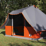 Vidaxl tipi tent met dak grijs en oranje 358 x 296 x 258 cm taft