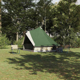 Vidaxl familie tipi tent tipi groen en beige 400 x 346 x 250 cm
