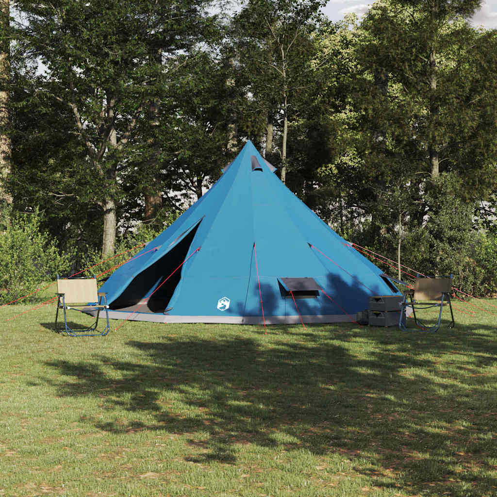 Vidaxl familie tipi tent tipi blauw en grijs 560 x 560 x 300 cm
