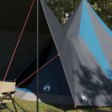 Vidaxl tipi tent met dak met opslag blauw 510 x 690 x 330 cm taft