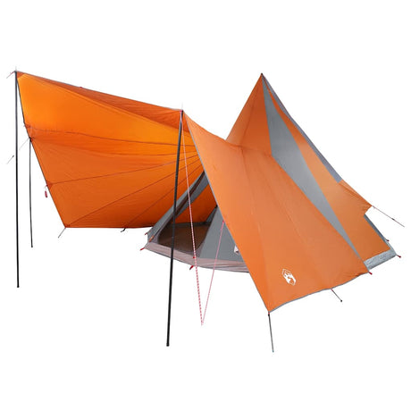 Vidaxl familie tipi tent tipi grijs en oranje 510 x 690 x 330 cm