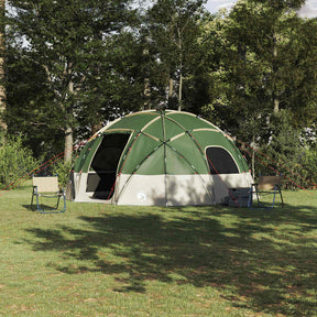 Vidaxl koepeltent met dak met opslag groen 475 x 475 x 235 cm taft