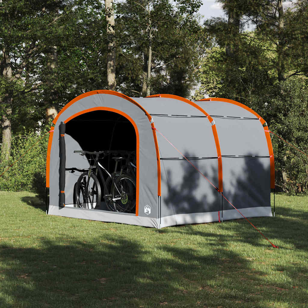 Vidaxl tent grijs en oranje 268 x 240 x 191 cm polyester waterdicht