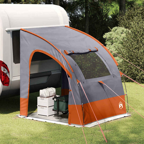 Vidaxl achterkleptent grijs en oranje 194 x 180 x 210 cm taft