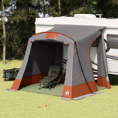 Vidaxl achterkleptent -persoons 285 x 255 x 245 cm grijs en oranje