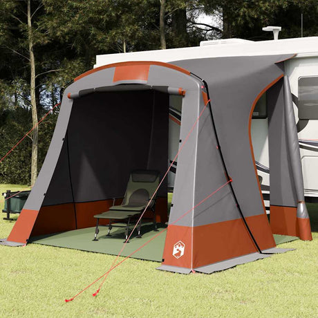Vidaxl achterkleptent -persoons 285 x 255 x 245 cm grijs en oranje