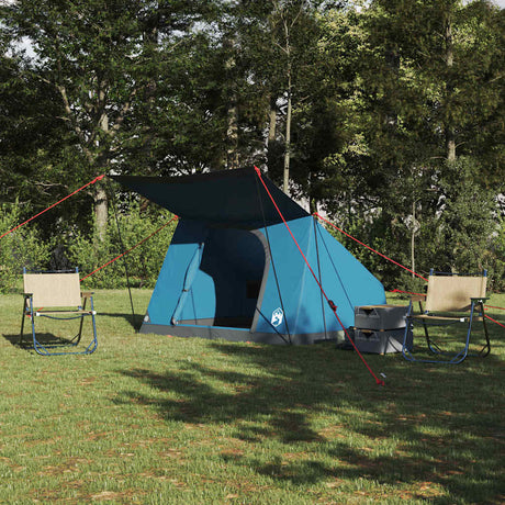 Vidaxl camping tent 4-persoons blauw taft waterdicht