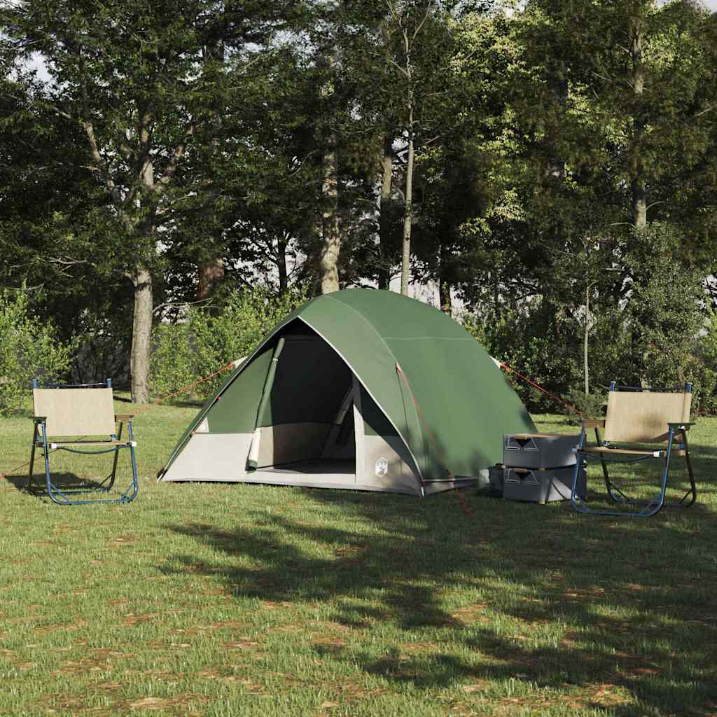 Vidaxl camping tent met dak met opslag groen 320 x 275 x 190 cm taft