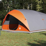 Vidaxl tunnel tent met dak grijs en oranje 500 x 348 x 200 cm taft