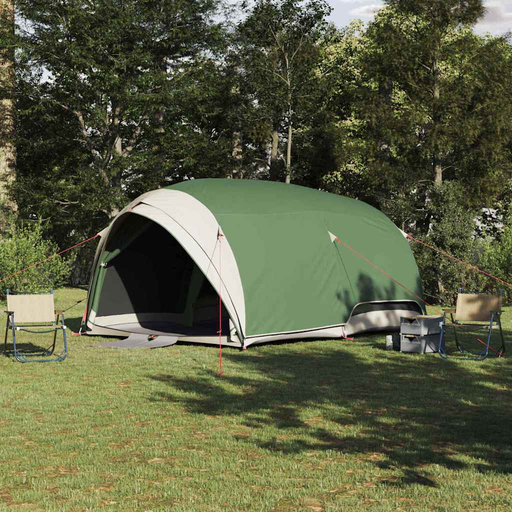Vidaxl tunnel tent met dak met opslag groen 410 x 285 x 198 cm taft