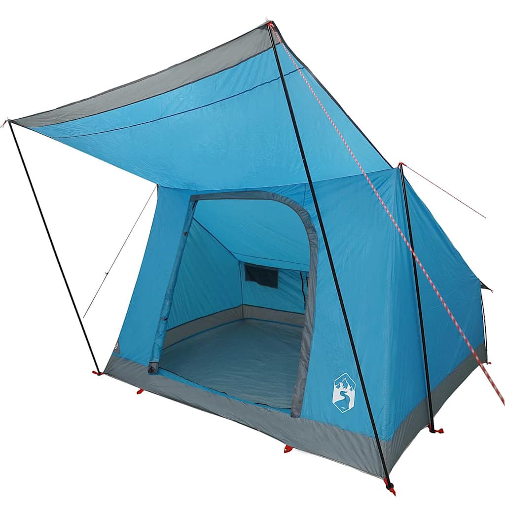 Vidaxl camping tent met dak met opslag blauw 223 x 163 x 130 cm taft