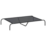 Vidaxl hondenmand verhoogd 130x80x20 cm textiel en staal zwart