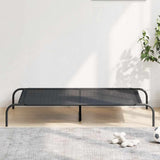 Vidaxl hondenmand verhoogd 130x80x20 cm textiel en staal zwart