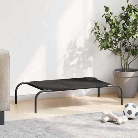 Vidaxl hondenmand verhoogd 90x50x20 cm oxford stof en staal zwart