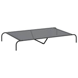 Vidaxl hondenmand verhoogd 150x90x20 cm textiel en staal grijs
