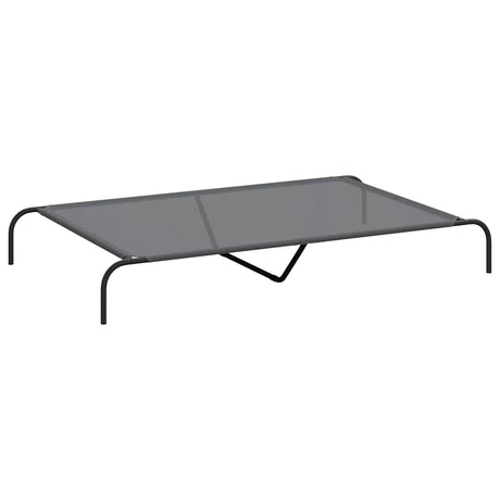 Vidaxl hondenmand verhoogd 150x90x20 cm textiel en staal grijs