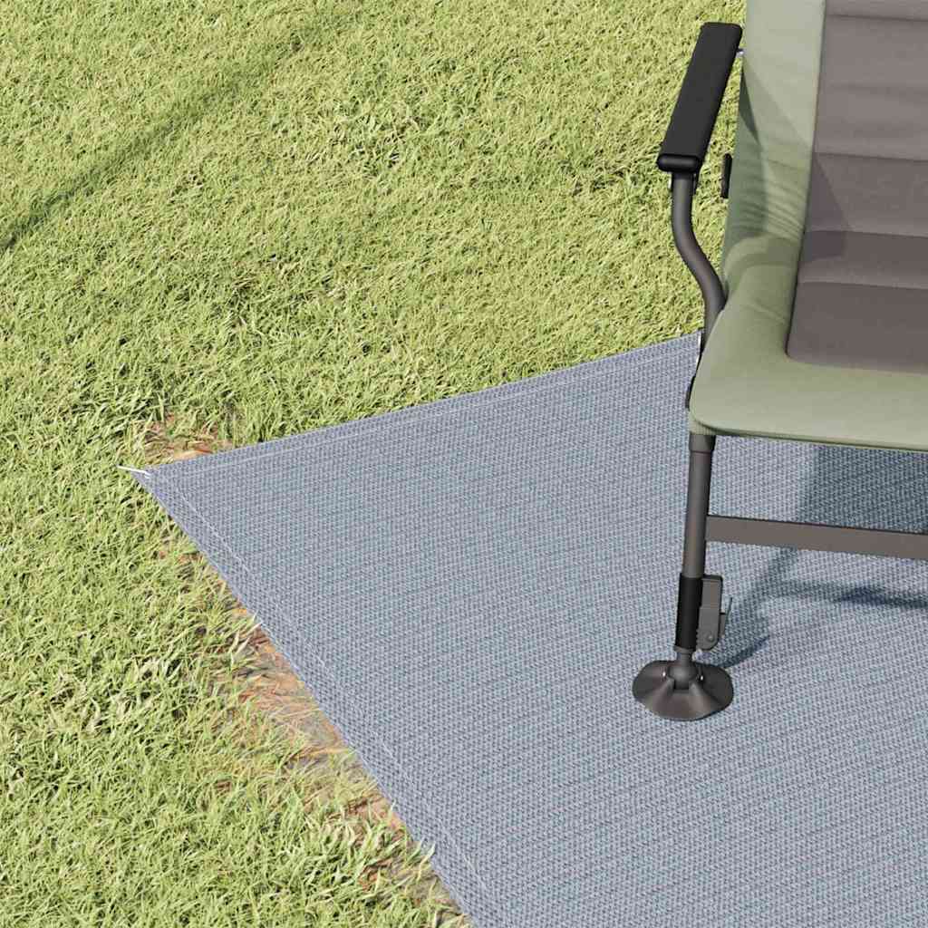 Vidaxl tenttapijt blauw en grijs 200 x 200 cm polyetheen