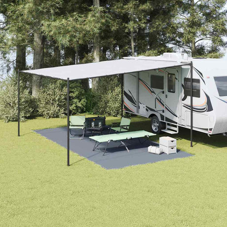 Vidaxl tenttapijt blauw en grijs 600 × 300 cm polyetheen