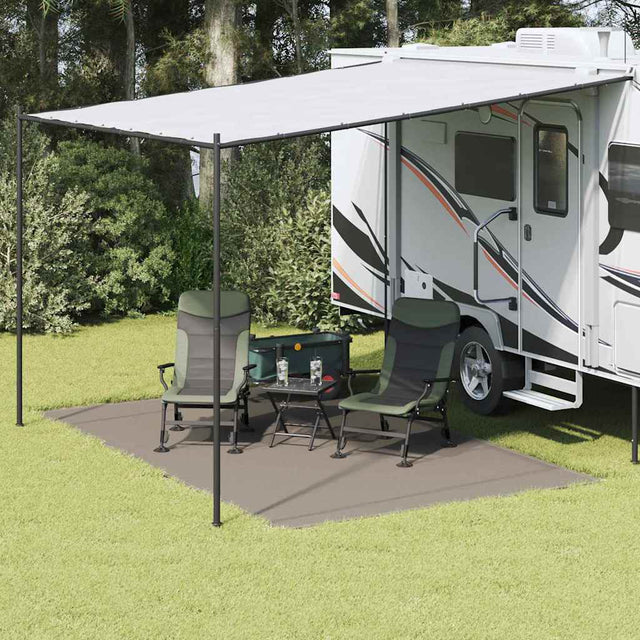 Vidaxl tenttapijt lichtgrijs 400 x 250 cm polyetheen