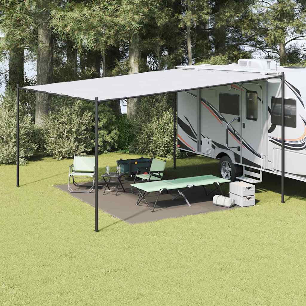 Vidaxl tenttapijt lichtgrijs 400 × 300 cm polyetheen