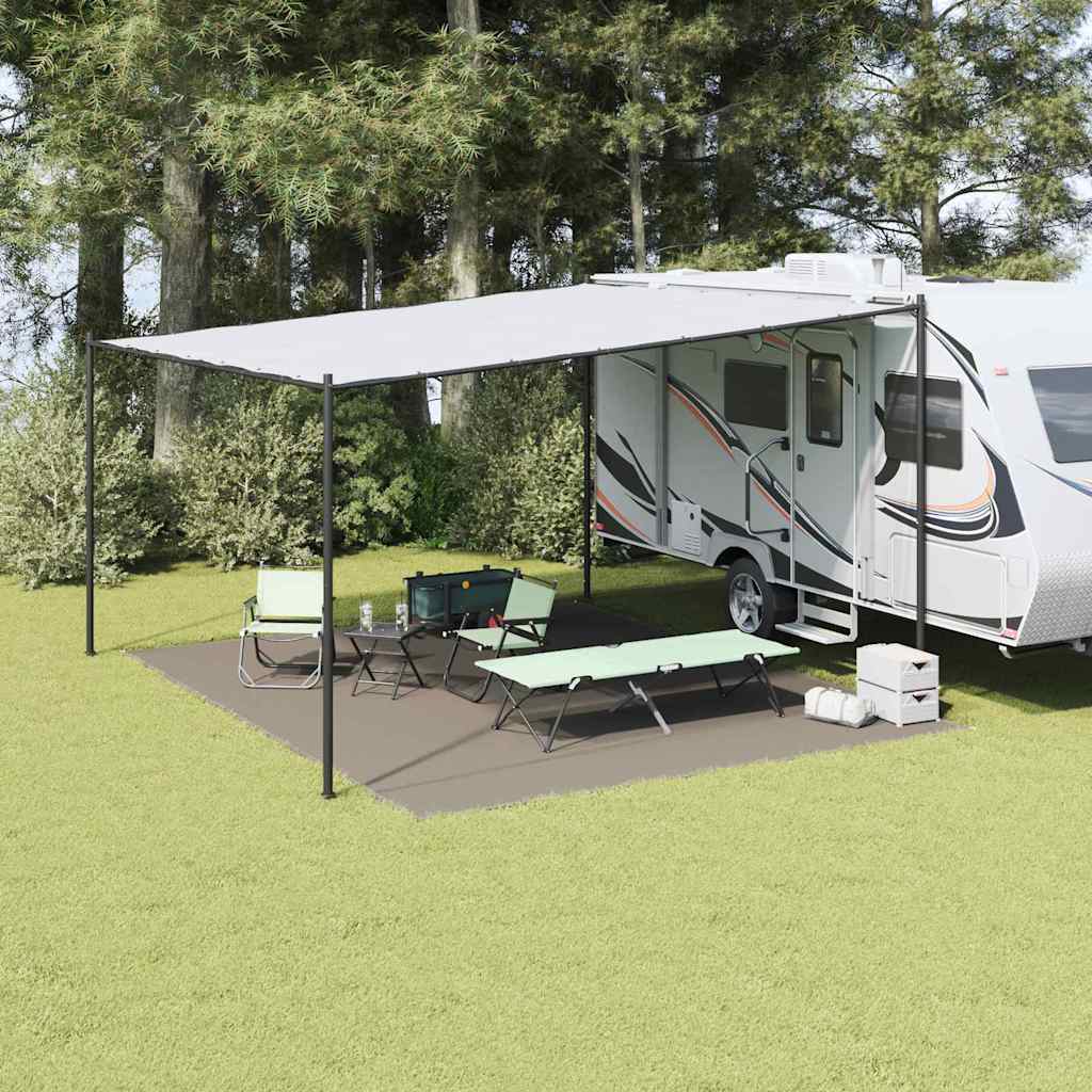 Vidaxl tenttapijt lichtgrijs 500 x 400 cm polyetheen