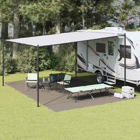 Vidaxl tenttapijt lichtgrijs 600 x 400 cm polyetheen