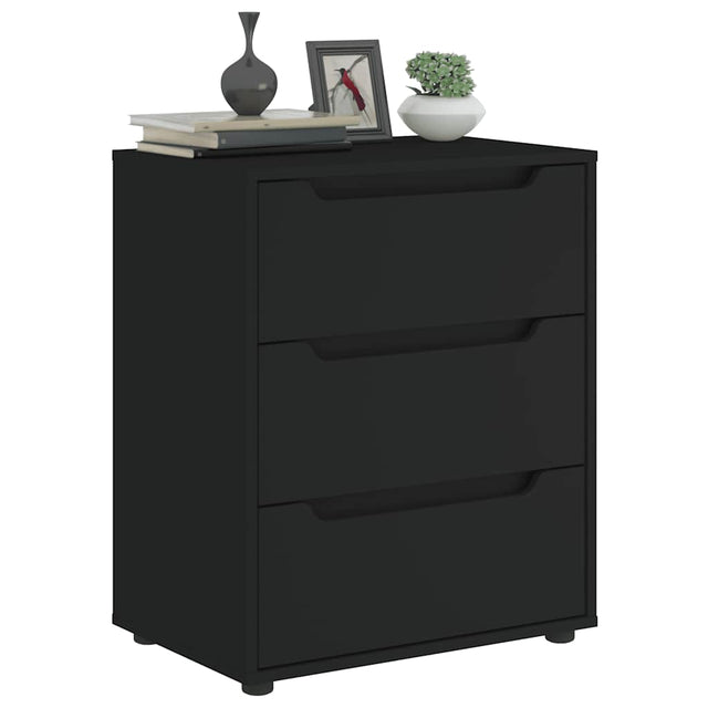 Vidaxl dressoir visnes 60x40x73 cm bewerkt hout zwart