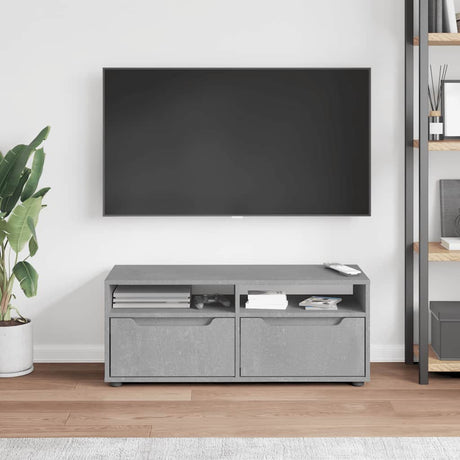 Vidaxl tv-meubel visnes 100x40x38 cm bewerkt hout betongrijs