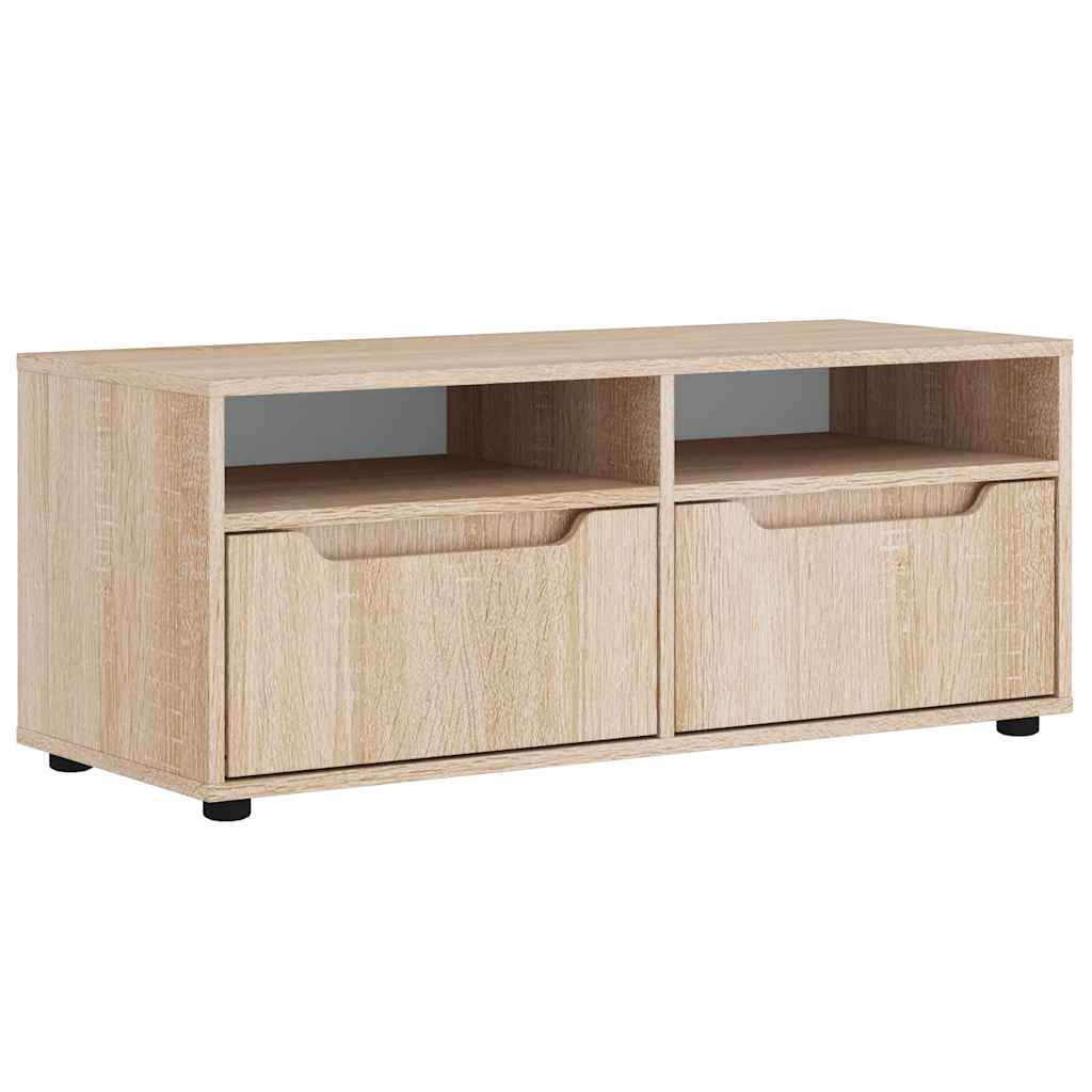 Vidaxl tv-meubel visnes 100x40x38 cm bewerkt hout sonoma eikenkleurig