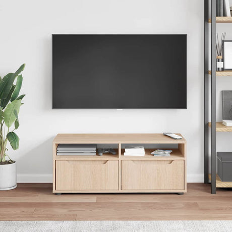 Vidaxl tv-meubel visnes 100x40x38 cm bewerkt hout sonoma eikenkleurig