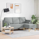 Vidaxl bankstel met kussen lichtgrijs polyester