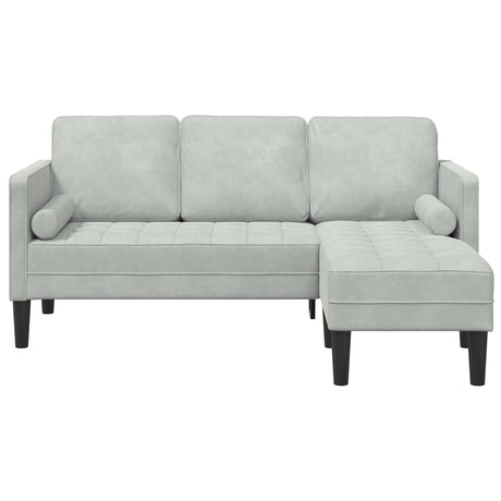 Vidaxl bankstel met kussen lichtgrijs polyester
