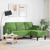 Vidaxl bankstel met kussen lichtgroen polyester