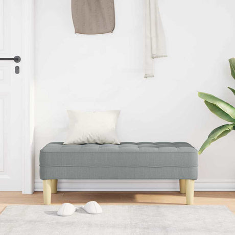 Vidaxl bank met kussen lichtgrijs 113 x 57 x 39 cm stof
