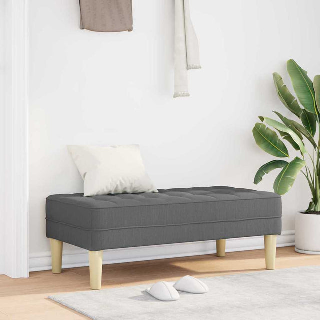 Vidaxl bank met kussen donkergrijs 113 x 57 x 39 cm stof